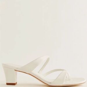Reformation Shyla Heeled Sandal Ivory - Size 7.5